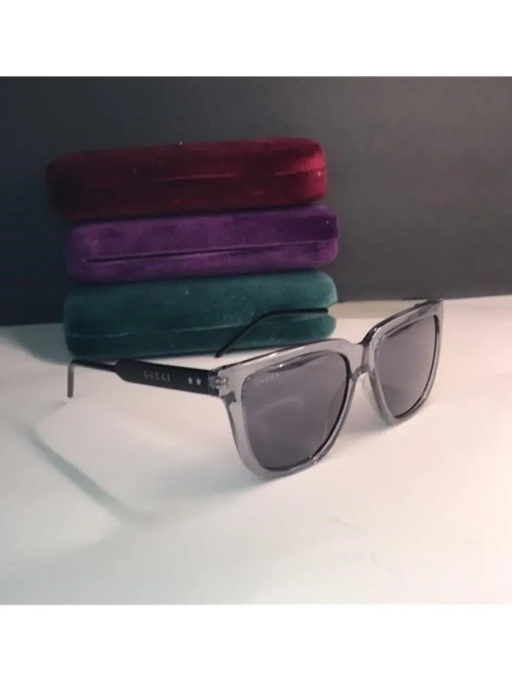 💯 Authentic - New GUCCI GG0976S 001 transparent